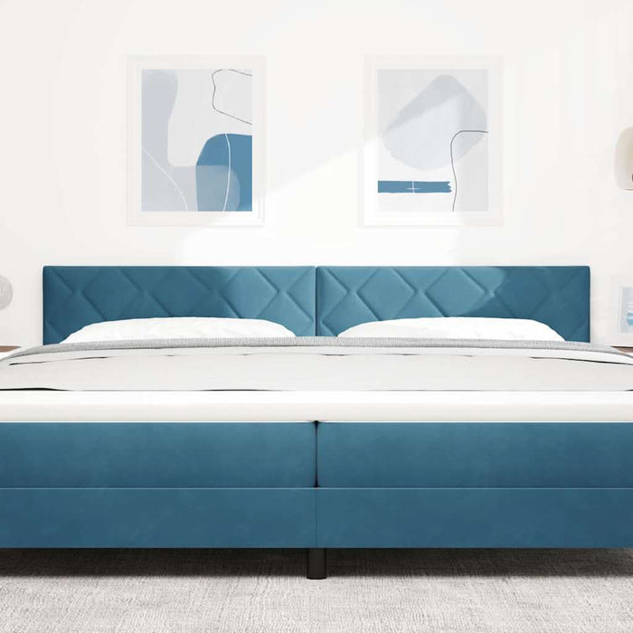 Tăblie LED Albastru închis 200 cm Piele artificială - WALTI WALTI