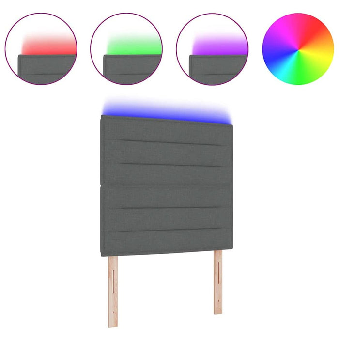 Tăblie LED cu lumini cu bandă LED Gri închis 80 cm țesătură - WALTI WALTI
