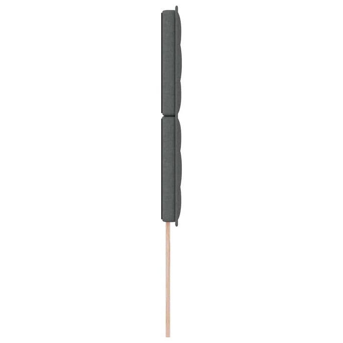 Tăblie LED cu benzi LED cu headboard Gri închis 90 cm țesătură WALTI
