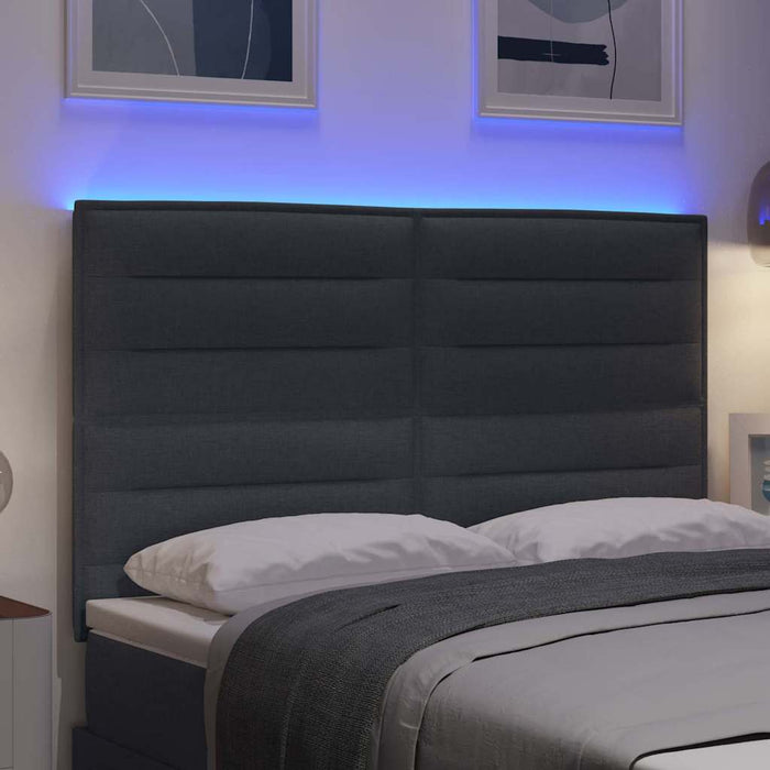 Tăblie LED cu lumini cu bandă LED Gri închis 144 cm Poliester - WALTI WALTI
