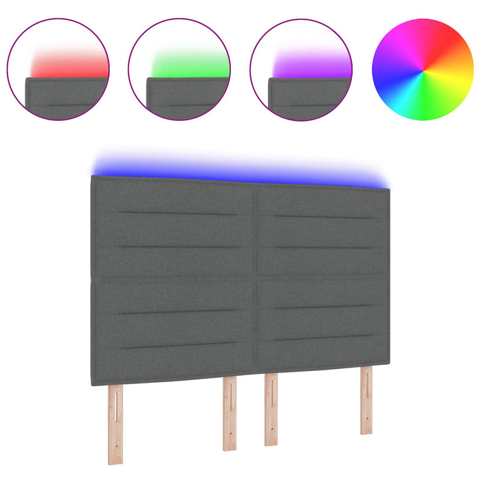 Tăblie LED cu lumini cu bandă LED Gri închis 144 cm Poliester - WALTI WALTI