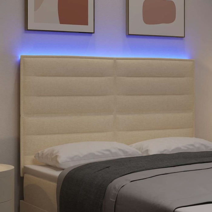 Tăblie LED cu lumini cu bandă LED Manual Crem 144 cm Poliester - WALTI WALTI