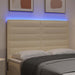 Tăblie LED cu benzi LED cu headboard Crem 160 cm țesătură - WALTI WALTI