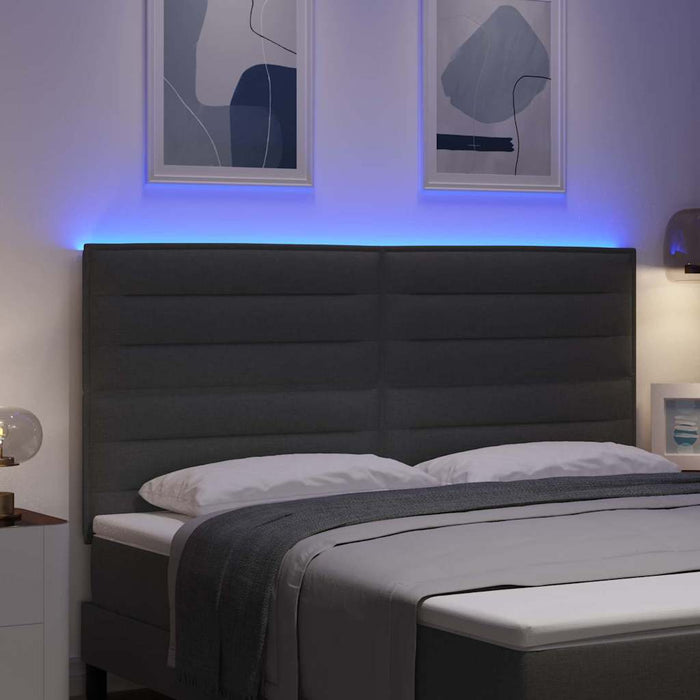 Tăblie LED cu lumini cu bandă LED Gri închis 180 cm Poliester - WALTI WALTI
