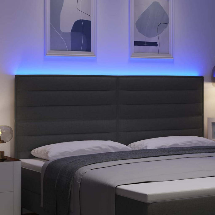 Tăblie LED cu lumini cu bandă LED Gri închis 200 cm Poliester - WALTI WALTI