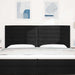 Tăblie LED cu benzi LED cu headboard Negru 200 cm țesătură - WALTI WALTI