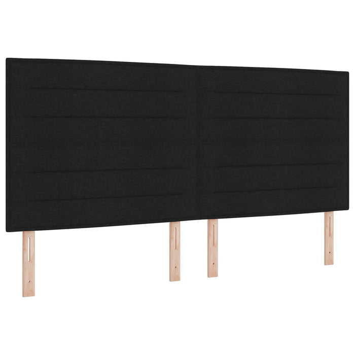 Tăblie LED cu benzi LED cu headboard Negru 200 cm țesătură - WALTI WALTI