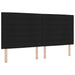 Tăblie LED cu benzi LED cu headboard Negru 200 cm țesătură - WALTI WALTI