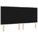 Tăblie LED cu benzi LED cu headboard Negru 200 cm țesătură - WALTI WALTI