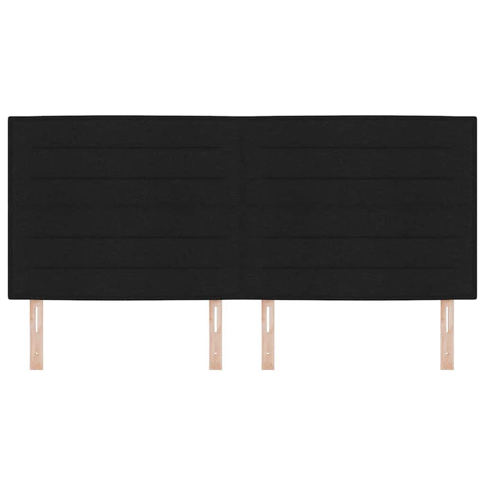 Tăblie LED cu benzi LED cu headboard Negru 200 cm țesătură - WALTI WALTI
