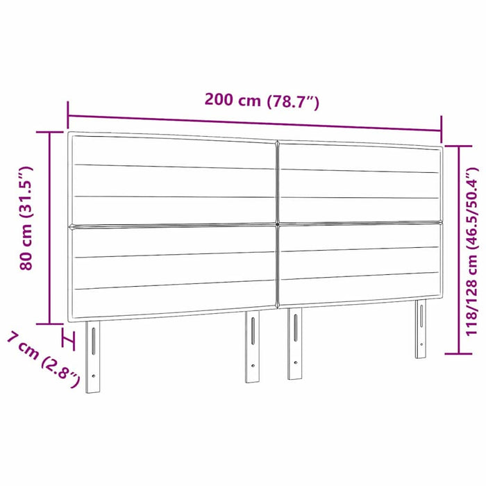 Tăblie LED cu benzi LED cu headboard Negru 200 cm țesătură - WALTI WALTI