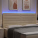 Tăblie LED cu benzi LED cu headboard Crem 200 cm țesătură - WALTI WALTI