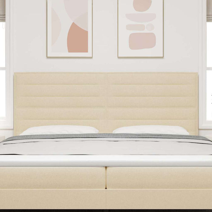 Tăblie LED cu benzi LED cu headboard Crem 200 cm țesătură - WALTI WALTI