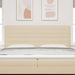 Tăblie LED cu benzi LED cu headboard Crem 200 cm țesătură - WALTI WALTI