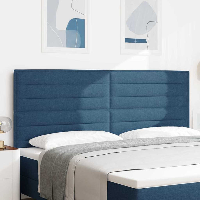 Tăblie LED cu benzi LED cu headboard albastru 200 cm țesătură - WALTI WALTI