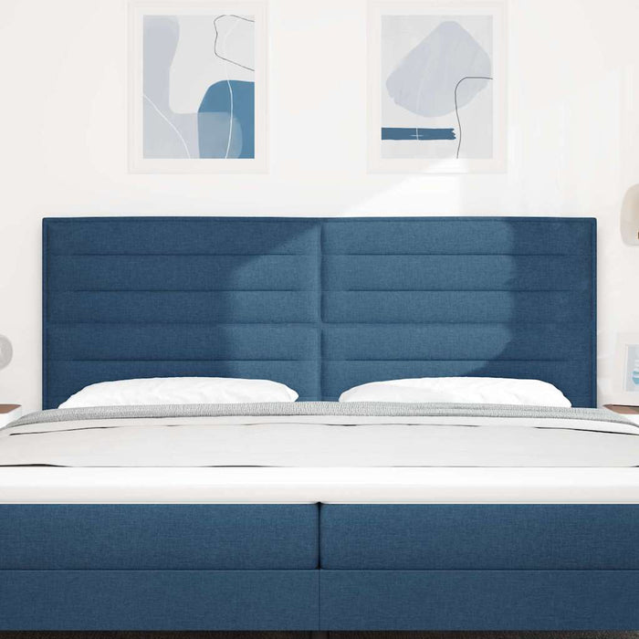 Tăblie LED cu benzi LED cu headboard albastru 200 cm țesătură - WALTI WALTI