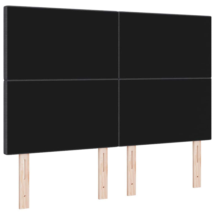 Tăblie LED cu benzi LED Gri închis 144 cm Țesătură din corduroy WALTI