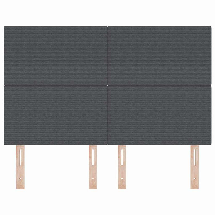 Tăblie LED cu benzi LED Gri închis 144 cm Țesătură din corduroy WALTI