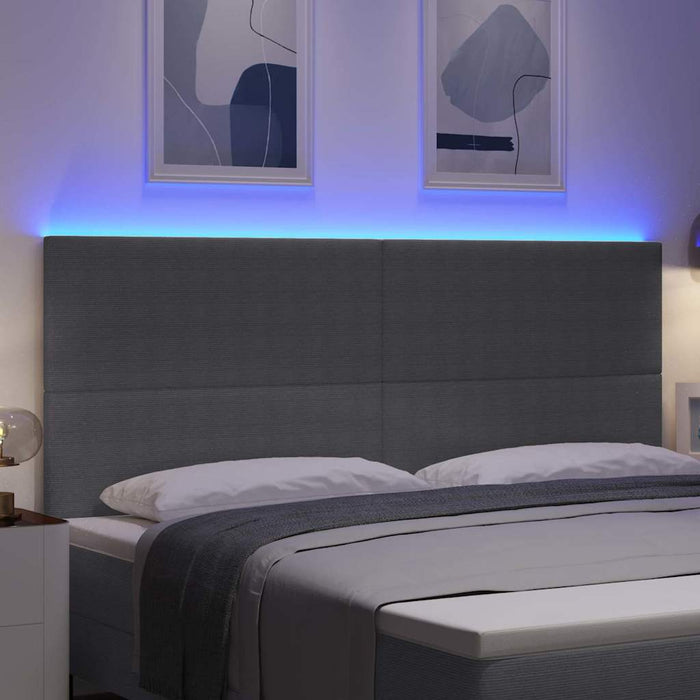 Tăblie LED cu lumini cu bandă LED Gri deschis 200 cm Poliester - WALTI WALTI