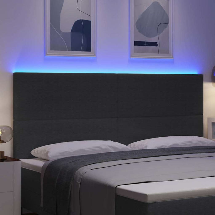 Tăblie LED cu lumini cu bandă LED Gri închis 200 cm Poliester - WALTI WALTI