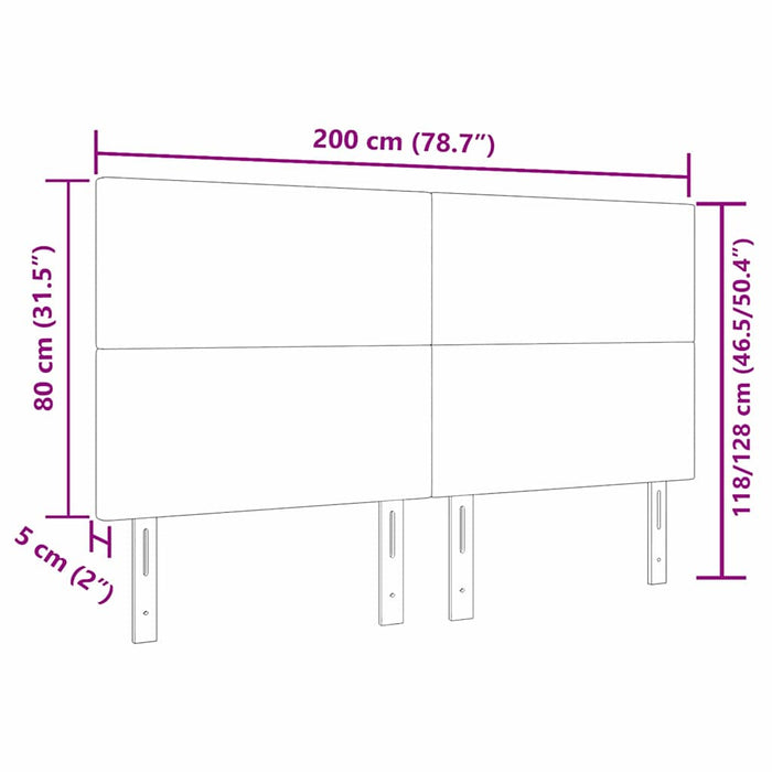 Tăblie LED cu benzi LED Crem 200 cm Țesătură din corduroy - WALTI WALTI