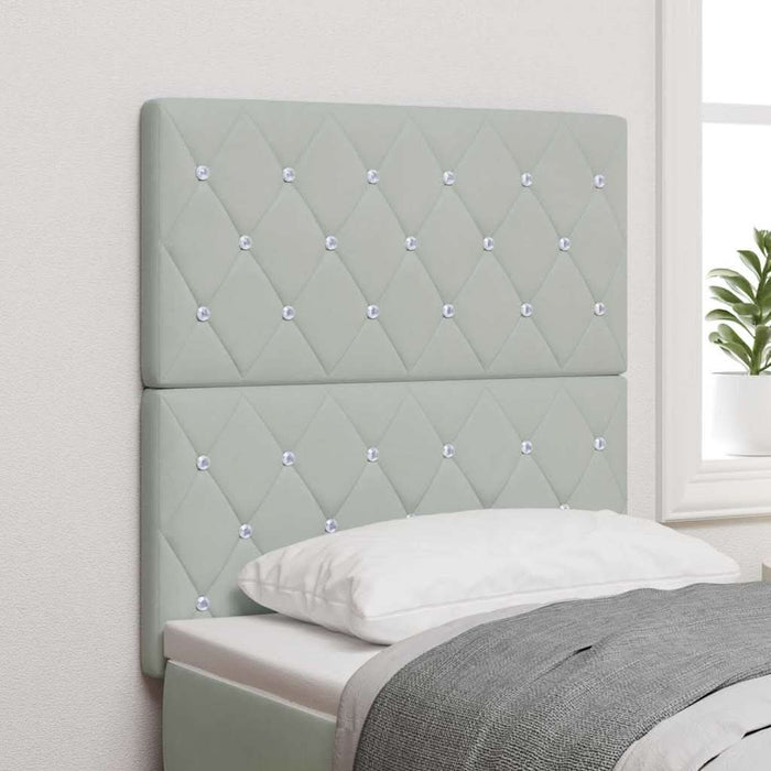 Tăblie LED cu lumini cu bandă LED Gri deschis 80 cm Catifea - WALTI WALTI