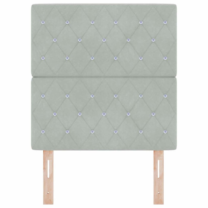 Tăblie LED cu lumini cu bandă LED Gri deschis 80 cm Catifea - WALTI WALTI