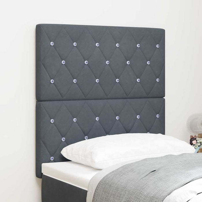 Tăblie LED cu lumini cu bandă LED Gri închis 80 cm Catifea - WALTI WALTI