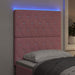 Tăblie LED cu benzi LED cu headboard Manual Roz 80 cm Catifea - WALTI WALTI