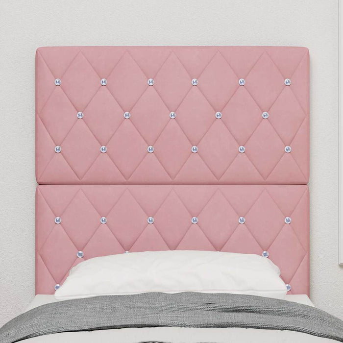 Tăblie LED cu benzi LED cu headboard Manual Roz 80 cm Catifea - WALTI WALTI