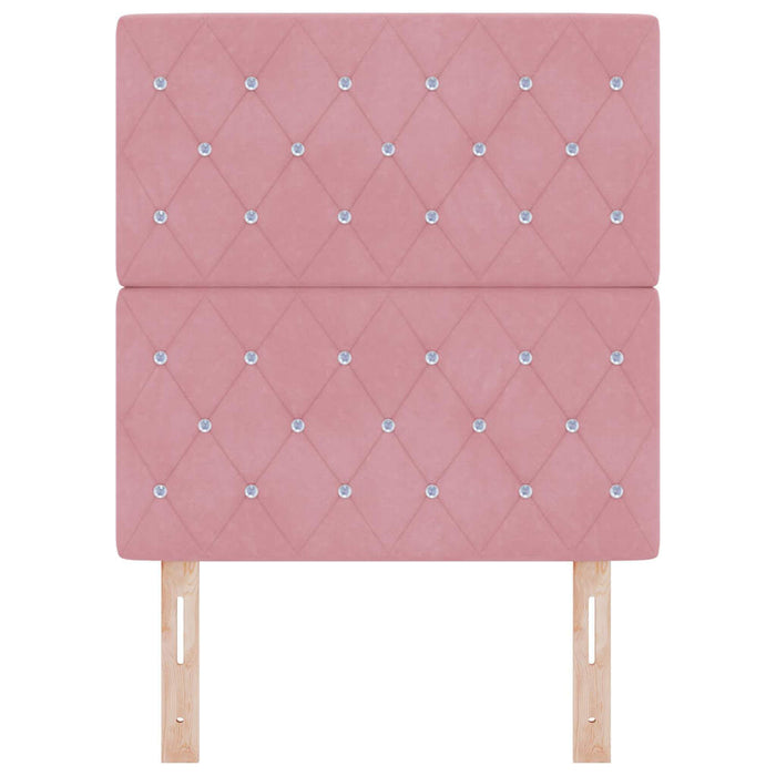 Tăblie LED cu benzi LED cu headboard Manual Roz 80 cm Catifea - WALTI WALTI