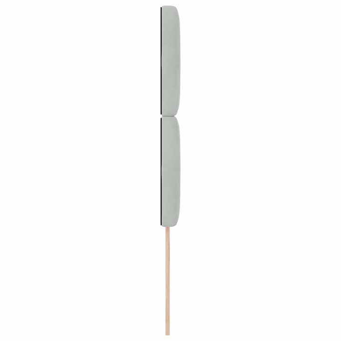 Tăblie LED cu benzi LED cu headboard Gri deschis 80 cm Catifea WALTI