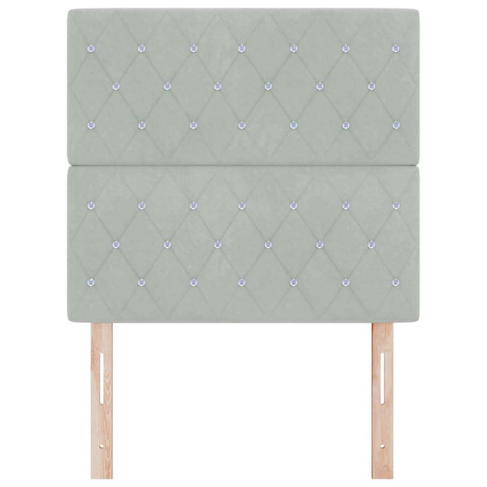 Tăblie LED cu lumini cu bandă LED Gri deschis 100 cm Catifea - WALTI WALTI