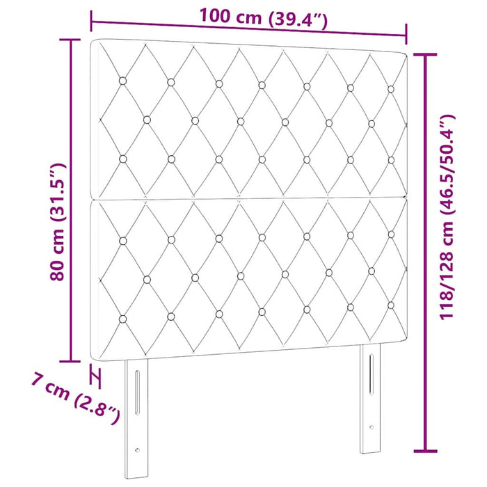 Tăblie LED cu lumini cu bandă LED Gri deschis 100 cm Catifea - WALTI WALTI