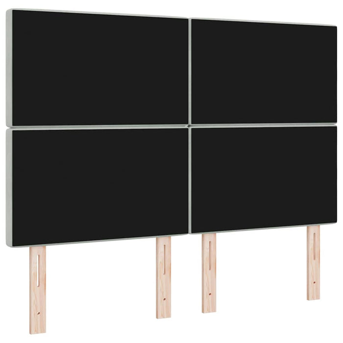 Tăblie LED cu lumini cu bandă LED Gri deschis 144 cm Catifea - WALTI WALTI