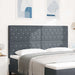 Tăblie LED cu benzi LED cu headboard Gri închis 180 cm Catifea - WALTI WALTI