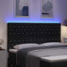 Tăblie LED cu benzi LED cu headboard Negru 180 cm Catifea - WALTI WALTI