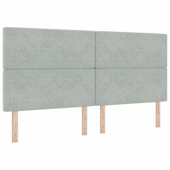 Tăblie LED cu lumini cu bandă LED Gri deschis 100 cm Catifea - WALTI WALTI
