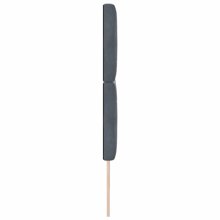 Tăblie LED cu benzi LED cu headboard Gri închis 200 cm Catifea WALTI