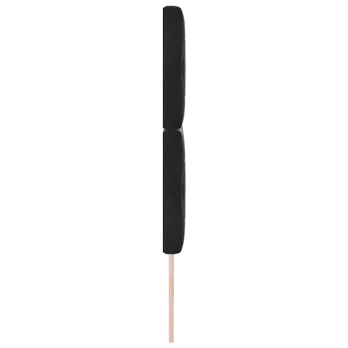 Tăblie LED cu benzi LED cu headboard Negru 200 cm Catifea WALTI