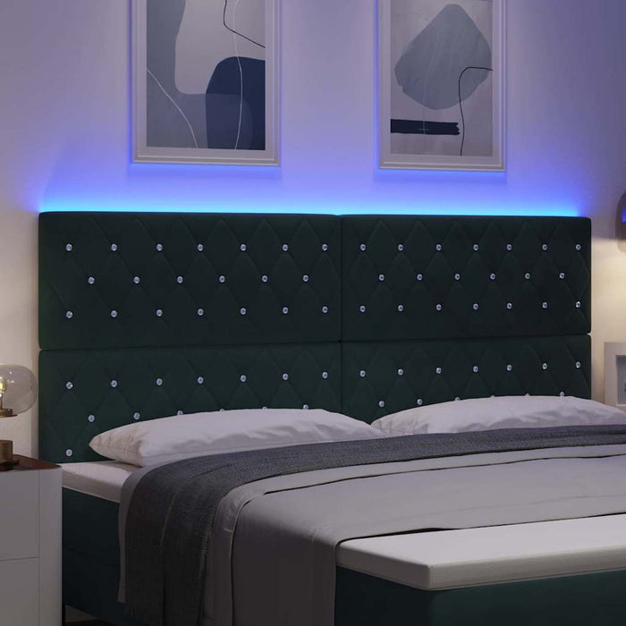 Tăblie LED cu lumini cu bandă LED Verde închis 200 cm Poliester - WALTI WALTI