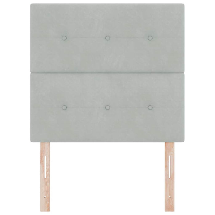 Tăblie cap cu lumini cu bandă LED Gri deschis 80 cm Catifea - WALTI WALTI