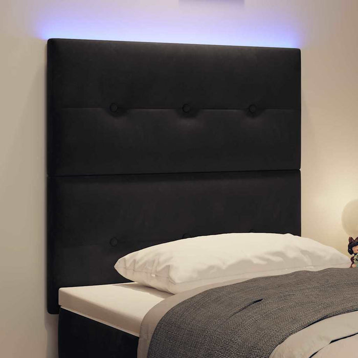 Tăblie LED cu benzi LED Manual Negru 80 cm Catifea - WALTI WALTI