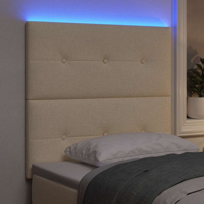 Tăblie LED cu lumini cu bandă LED Manual Crem 90 cm Poliester - WALTI WALTI