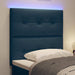 Tăblie LED cu benzi LED cu headboard albastru 90 cm țesătură - WALTI WALTI