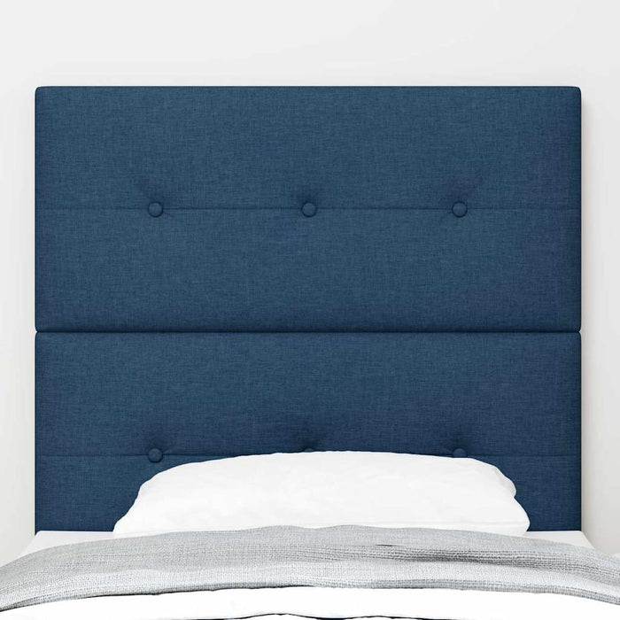Tăblie LED cu benzi LED cu headboard albastru 90 cm țesătură - WALTI WALTI