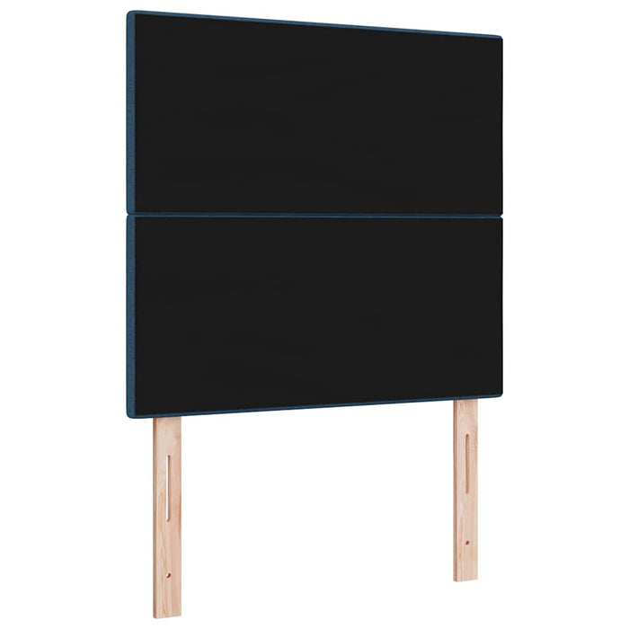 Tăblie LED cu benzi LED cu headboard albastru 90 cm țesătură - WALTI WALTI