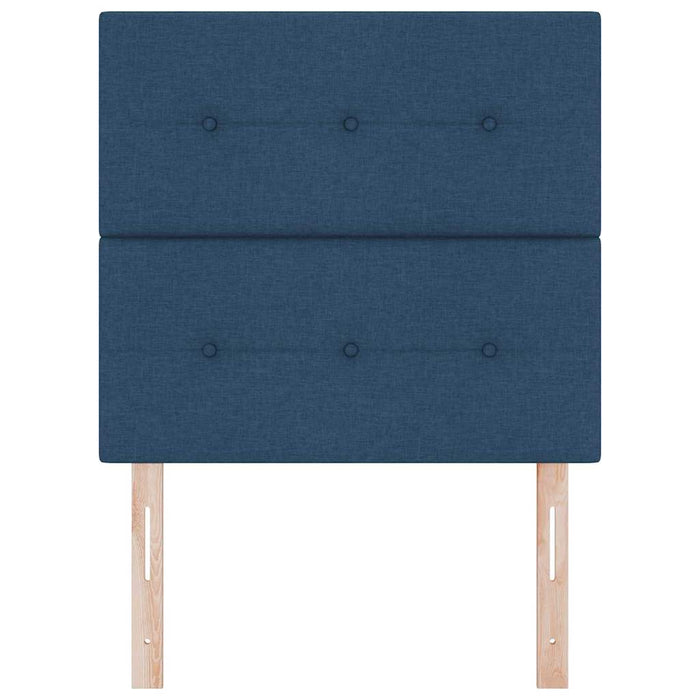 Tăblie LED cu benzi LED cu headboard albastru 90 cm țesătură - WALTI WALTI