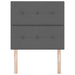 Tăblie LED cu benzi LED cu headboard Gri închis 100 cm țesătură - WALTI WALTI