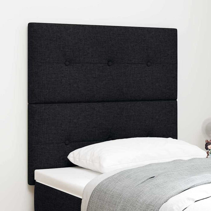 Tăblie LED cu benzi LED cu headboard Negru 100 cm țesătură - WALTI WALTI